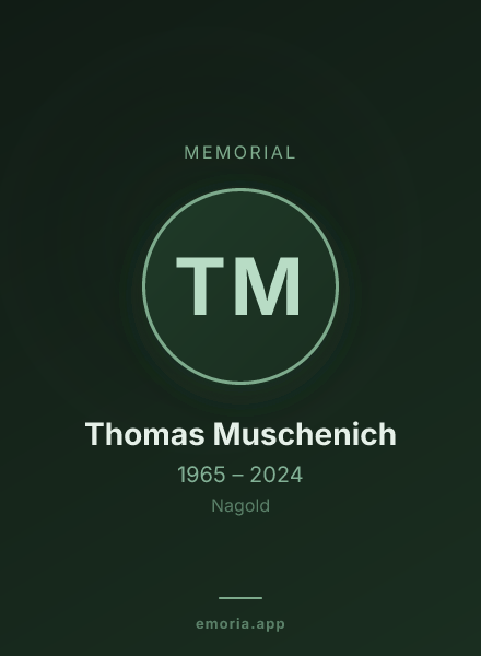 Memorial portrait of Thomas Muschenich