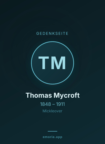Gedenkportrait von Thomas Mycroft