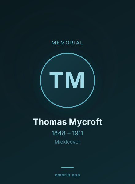 Memorial portrait of Thomas Mycroft