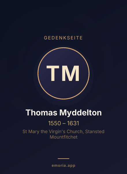 Gedenkportrait von Thomas Myddelton