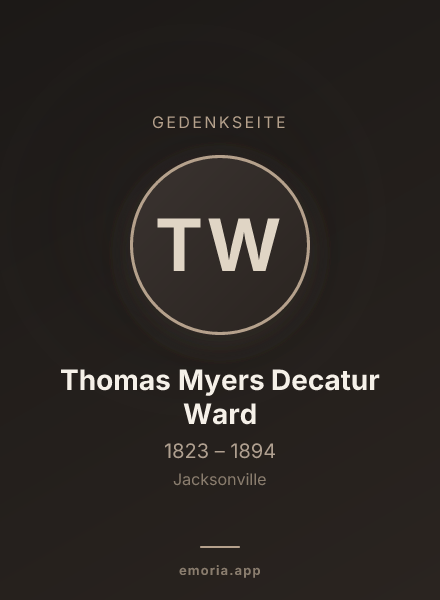 Gedenkportrait von Thomas Myers Decatur Ward