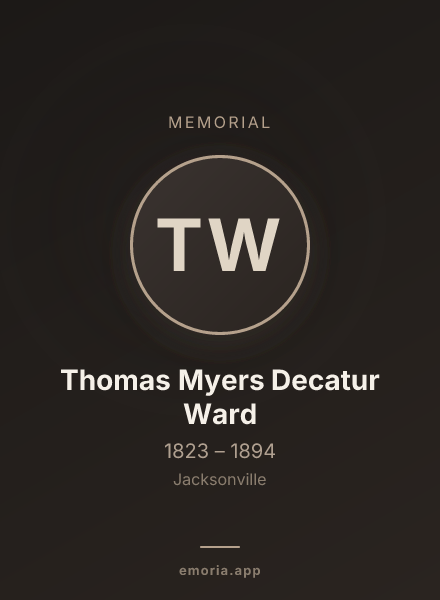 Memorial portrait of Thomas Myers Decatur Ward