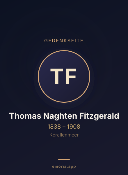 Gedenkportrait von Thomas Naghten Fitzgerald