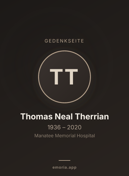Gedenkportrait von Thomas Neal Therrian