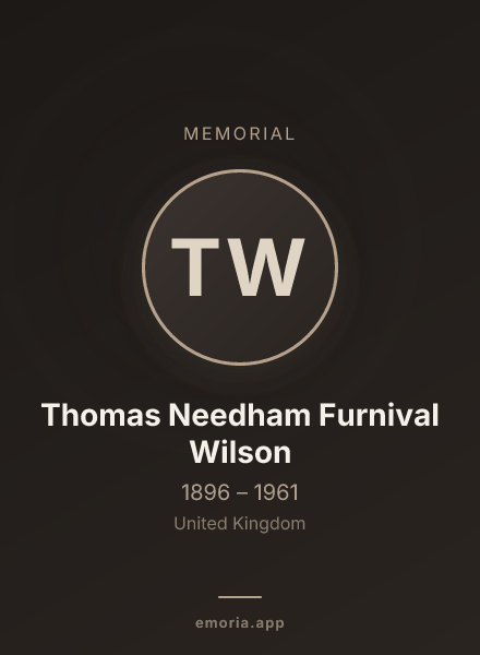 Memorial portrait of Thomas Needham Furnival Wilson