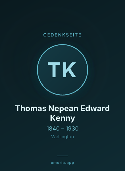 Gedenkportrait von Thomas Nepean Edward Kenny