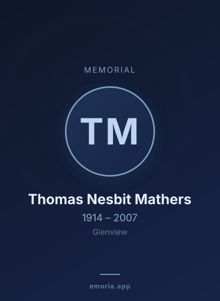 Memorial portrait of Thomas Nesbit Mathers