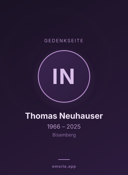 Gedenkportrait von Ing. Thomas Neuhauser