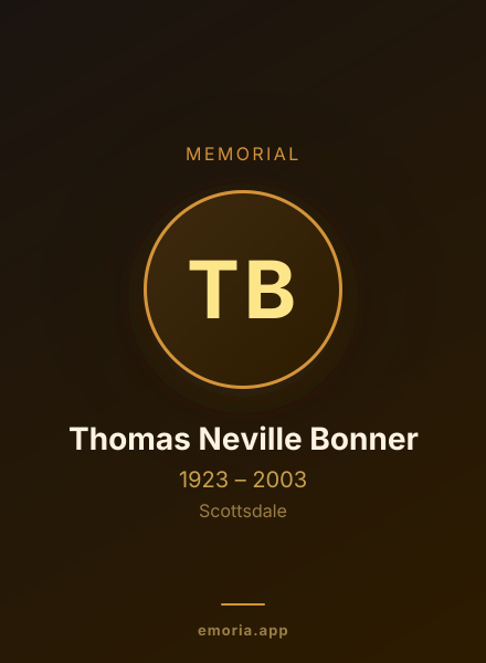 Memorial portrait of Thomas Neville Bonner