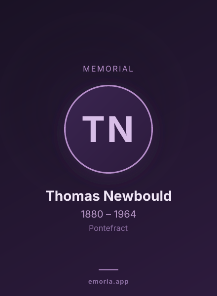 Memorial portrait of Thomas Newbould