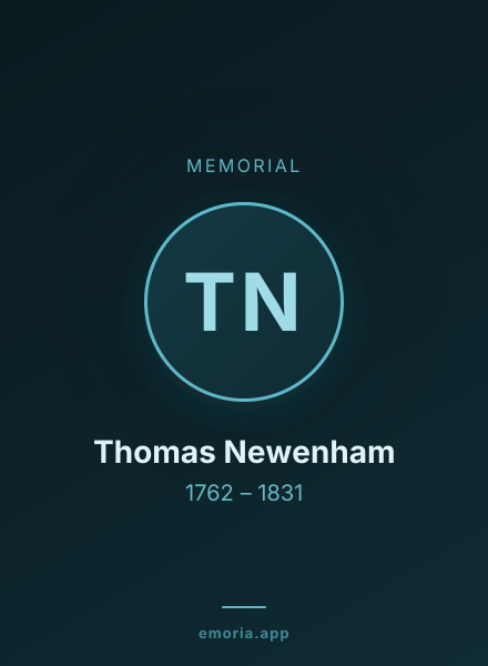 Memorial portrait of Thomas Newenham
