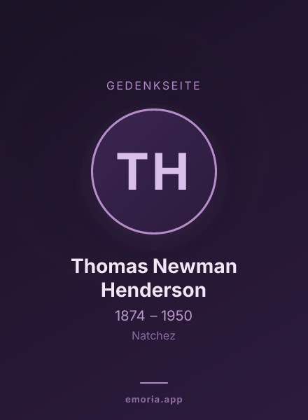 Gedenkportrait von Thomas Newman Henderson