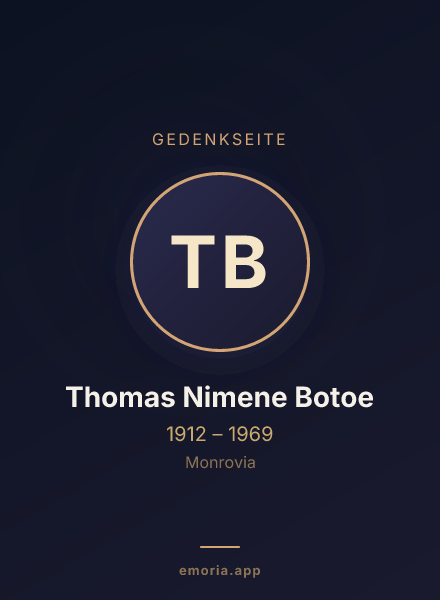 Gedenkportrait von Thomas Nimene Botoe