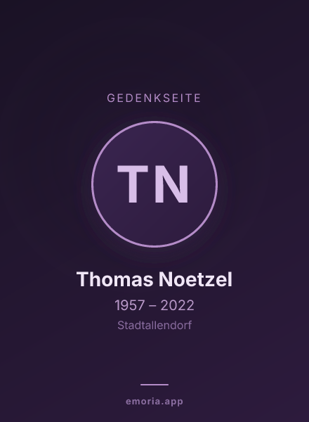 Gedenkportrait von Thomas Noetzel