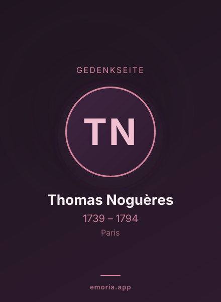 Gedenkportrait von Thomas Noguères