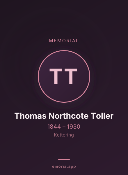 Memorial portrait of Thomas Northcote Toller