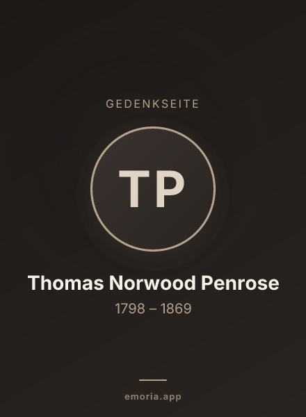 Gedenkportrait von Thomas Norwood Penrose