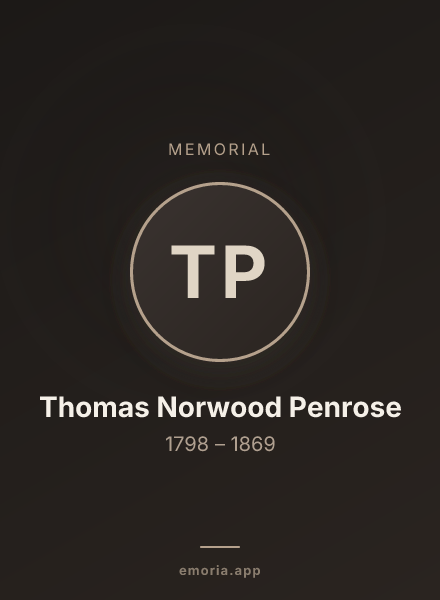 Memorial portrait of Thomas Norwood Penrose