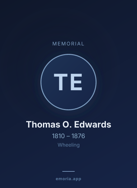 Memorial portrait of Thomas O. Edwards