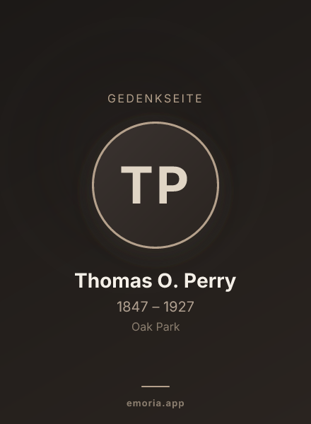 Gedenkportrait von Thomas O. Perry