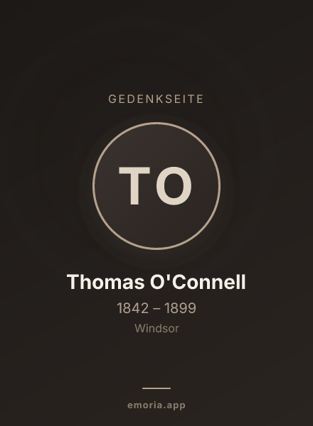 Gedenkportrait von Thomas O'Connell