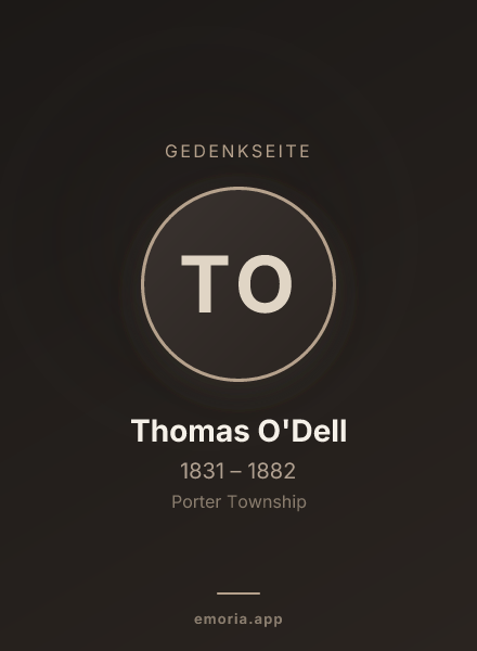 Gedenkportrait von Thomas O'Dell