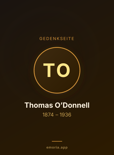 Gedenkportrait von Thomas O’Donnell