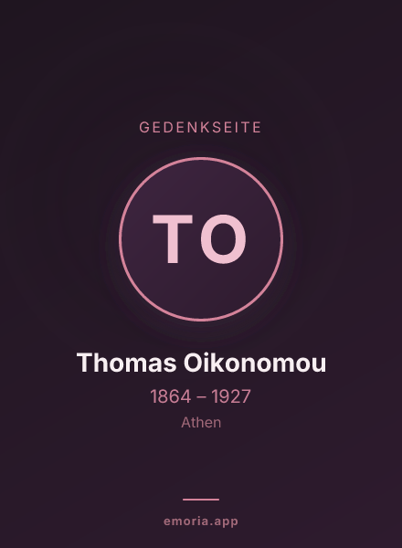 Gedenkportrait von Thomas Oikonomou
