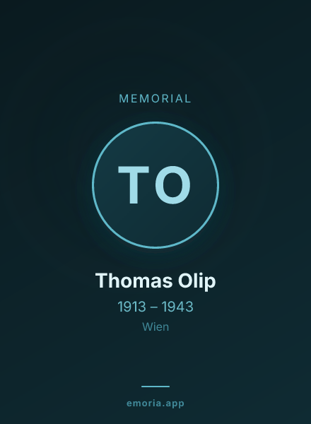 Memorial portrait of Thomas Olip
