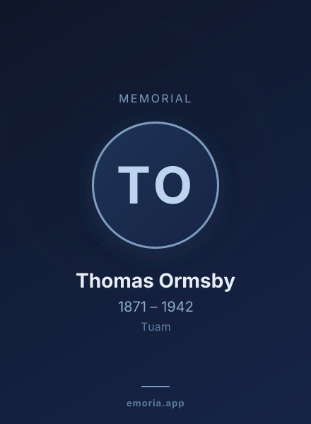 Memorial portrait of Thomas Ormsby