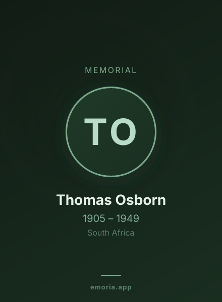 Memorial portrait of Thomas Osborn
