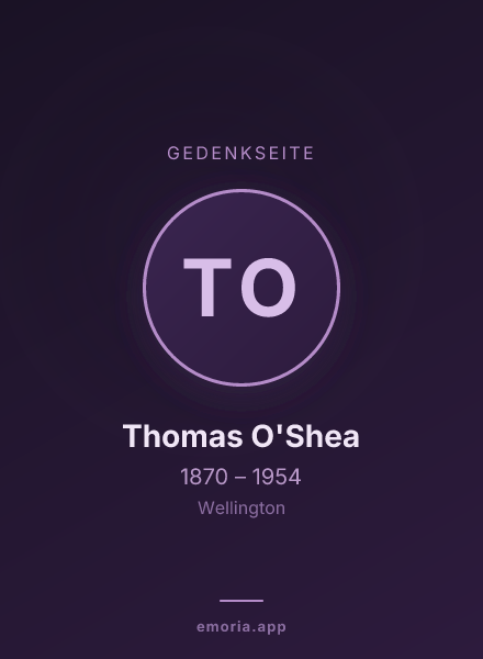Gedenkportrait von Thomas O'Shea