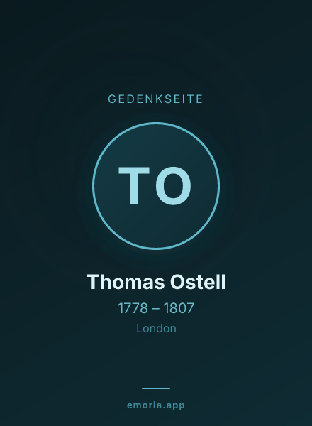 Gedenkportrait von Thomas Ostell