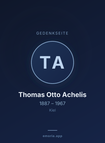 Gedenkportrait von Thomas Otto Achelis