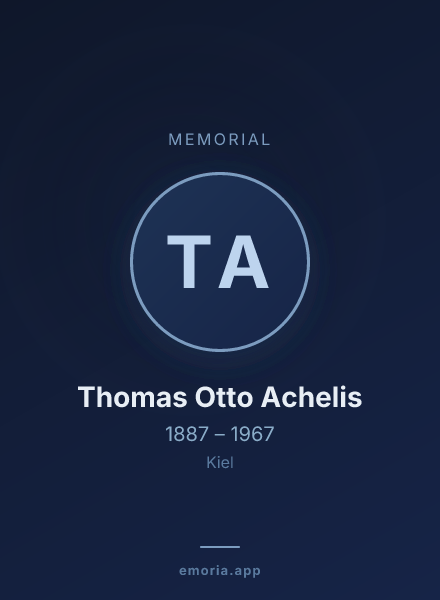 Memorial portrait of Thomas Otto Achelis
