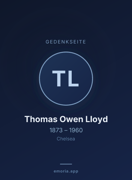 Gedenkportrait von Thomas Owen Lloyd