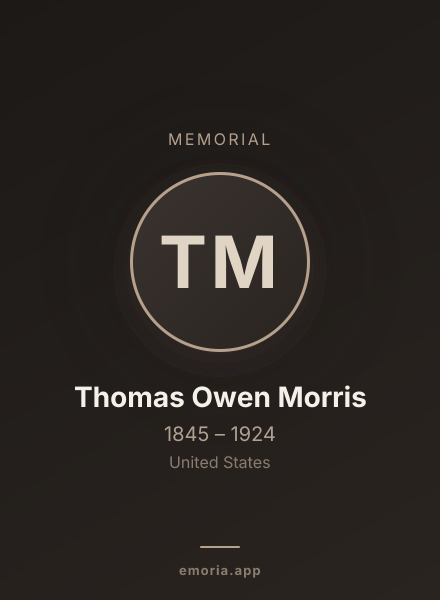 Memorial portrait of Thomas Owen Morris