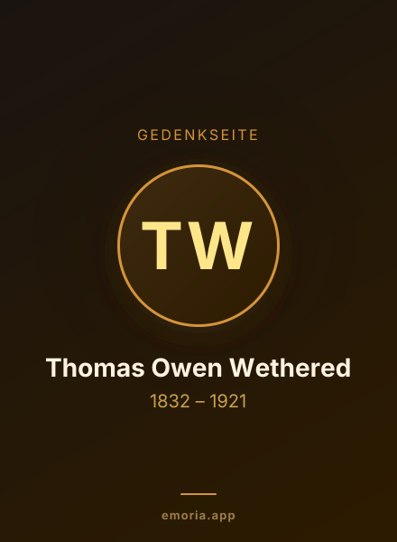 Gedenkportrait von Thomas Owen Wethered