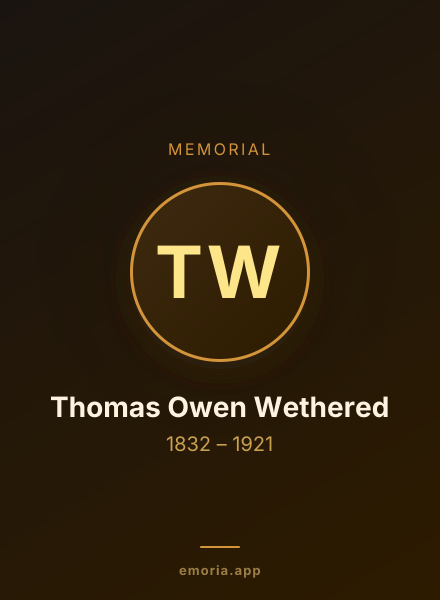 Memorial portrait of Thomas Owen Wethered