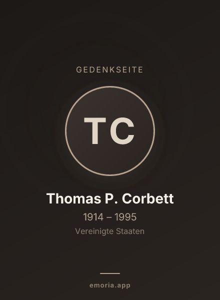 Gedenkportrait von Thomas P. Corbett