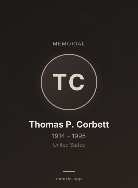 Memorial portrait of Thomas P. Corbett