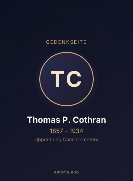 Gedenkportrait von Thomas P. Cothran