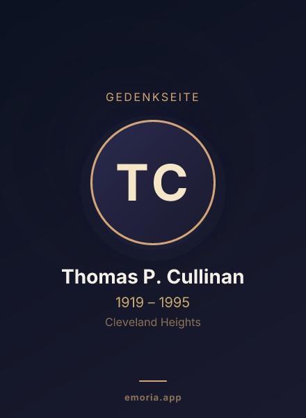 Gedenkportrait von Thomas P. Cullinan