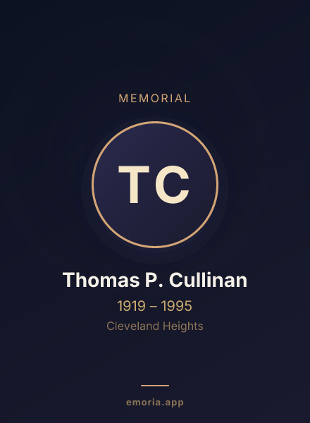 Memorial portrait of Thomas P. Cullinan