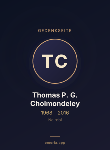 Gedenkportrait von Thomas P. G. Cholmondeley