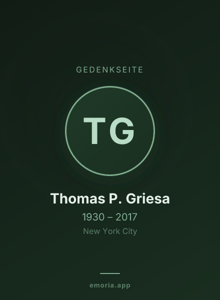 Gedenkportrait von Thomas P. Griesa