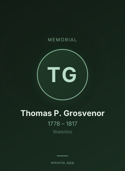 Memorial portrait of Thomas P. Grosvenor