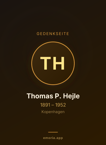 Gedenkportrait von Thomas P. Hejle