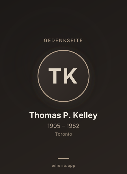 Gedenkportrait von Thomas P. Kelley