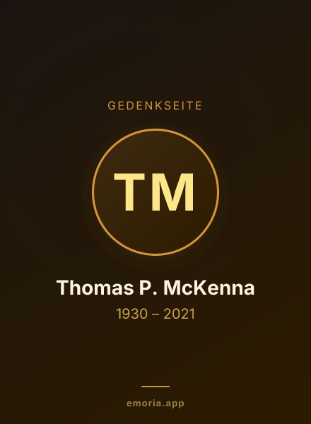 Gedenkportrait von Thomas P. McKenna